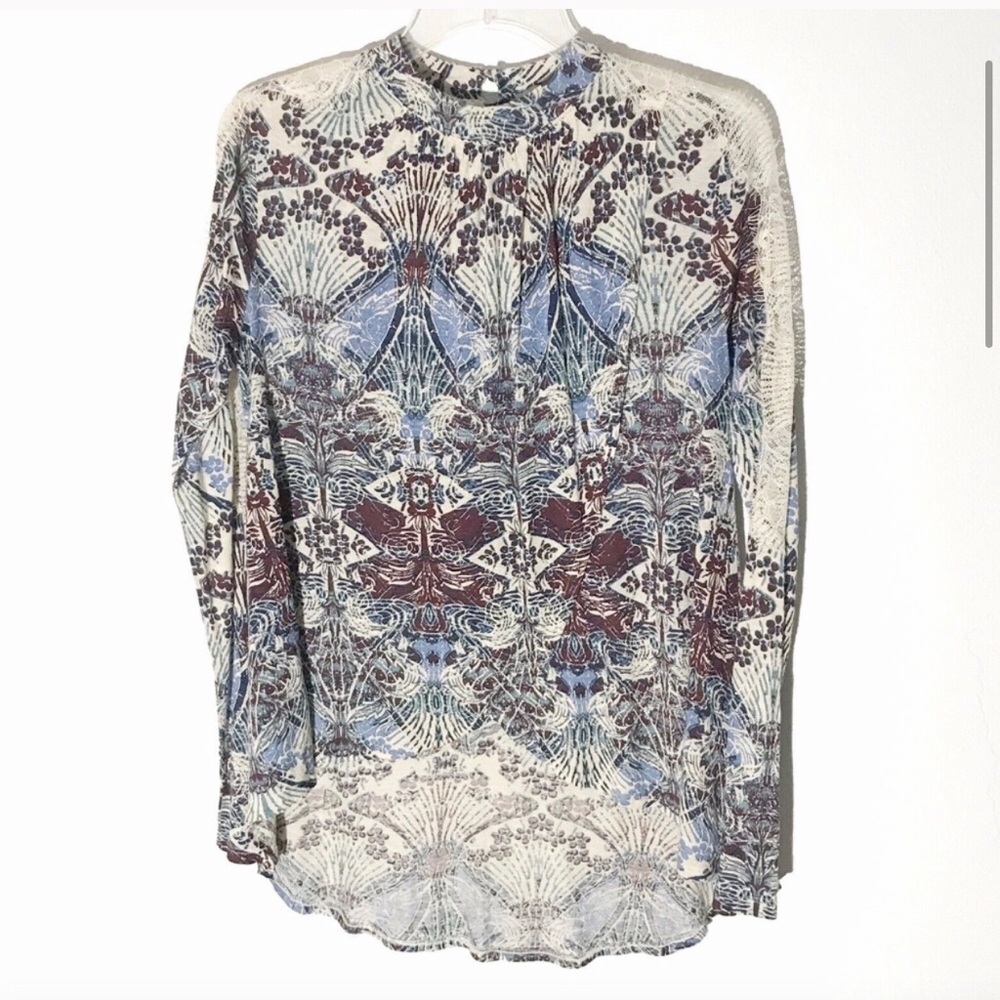 Free People New World Noveau Shirt Floral Size XS - Picture 2 of 8